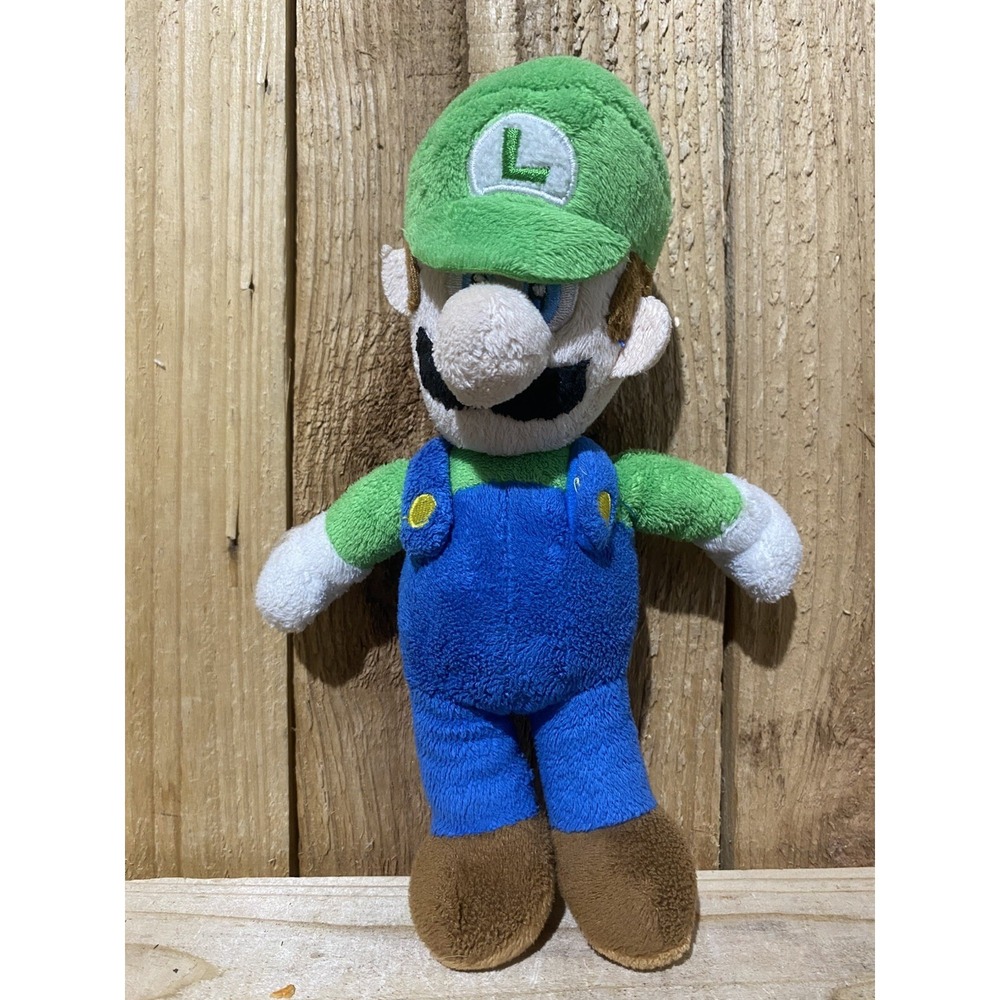 Super Mario Luigi Plush Nintendo 9"‎ Stuffed Toy Blue Green Collectible